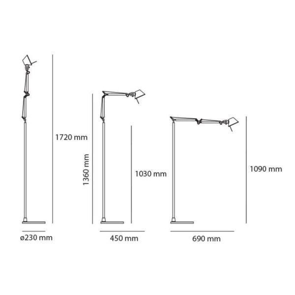 Artemide Tolomeo Micro Terra Vloerlamp Led 3000k Flinders