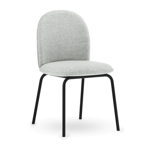 Normann Copenhagen Ace stoel zwart gepoedercoat onderstel FLINDERS