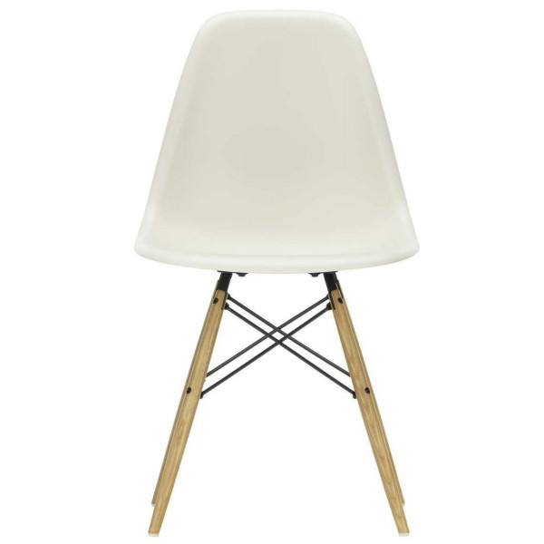 Vitra Eames Dsw Stoel Geelachtig Esdoorn Onderstel Flinders