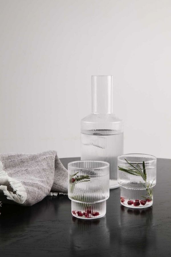 Ferm Living Ripple glas set van 4 | FLINDERS verzendt gratis